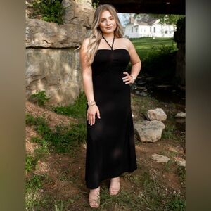 Romeo & Juliet Couture Black Strapless Dress Sz. L  10/12